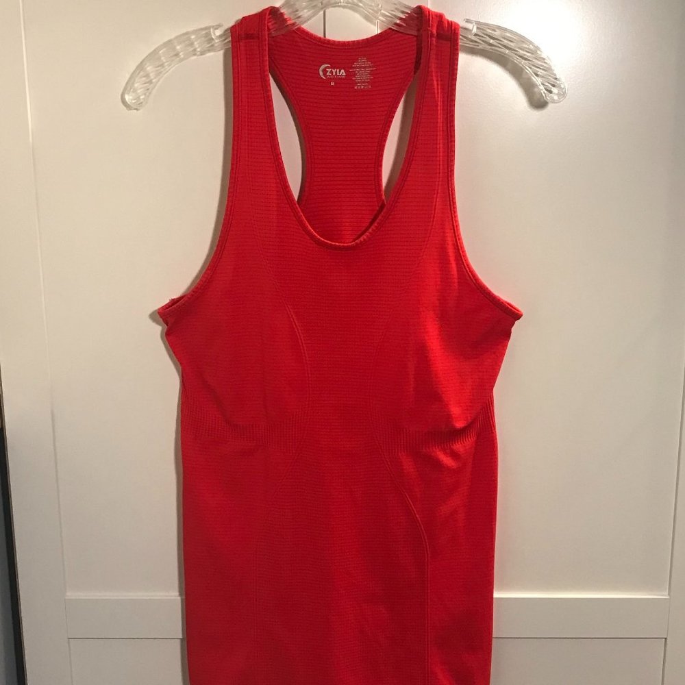 Women’s Zyia Active Red Copper Charged Racerback Athletic Tank